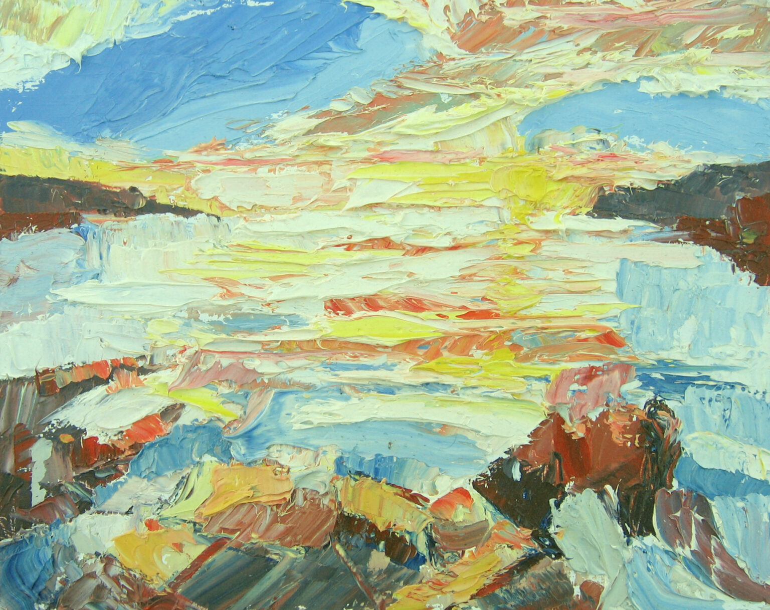 oil painting of Skye sea scene