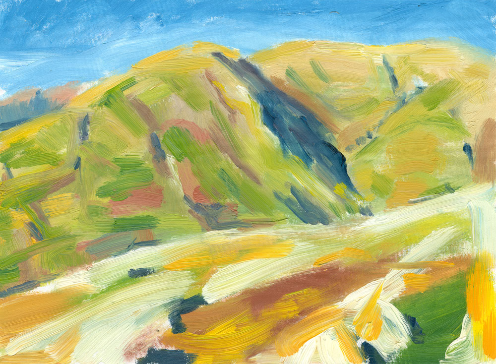 colourful valley oil painting