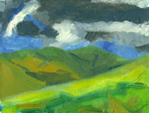 oil painting on canvas, Darkness in Crosdale