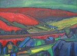 oil painting of Dentdale by night