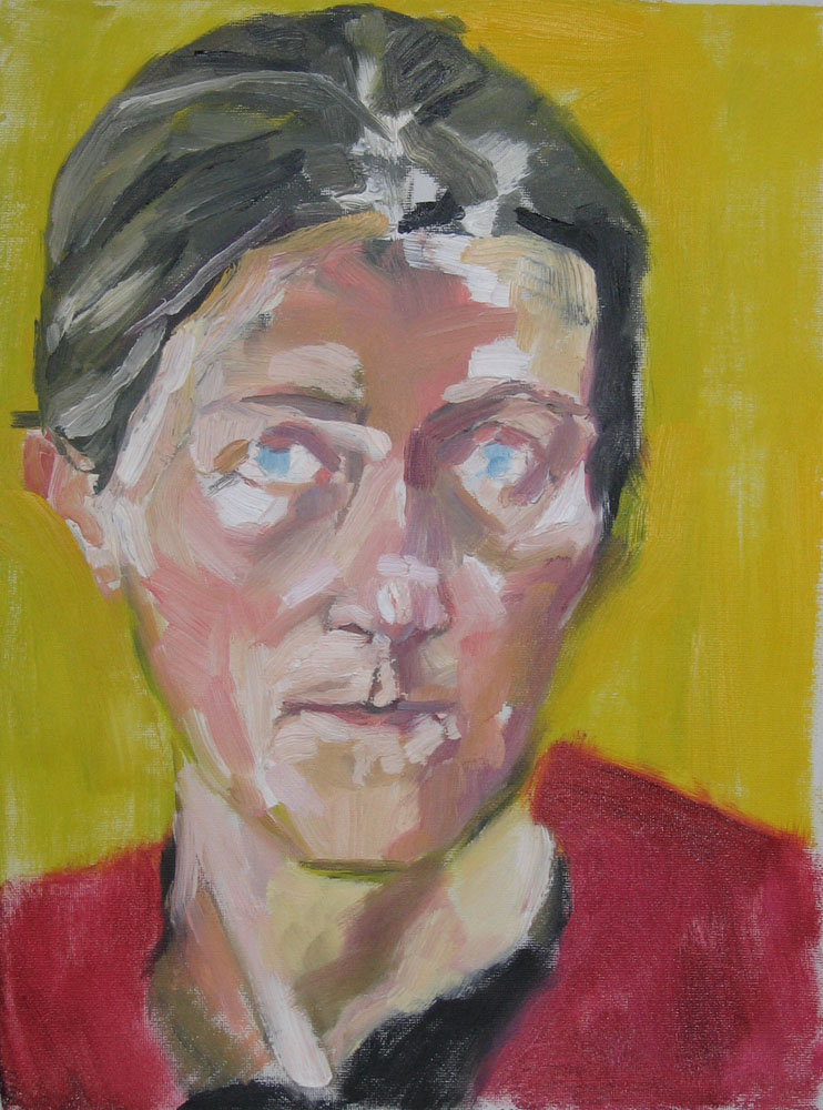 oil painting, self-portrait, 9"x12"