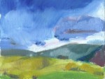 oil painting of stormy fell